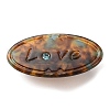 Oval with Word Love Resin Alligator Hair Clips PHAR-D015-01G-1