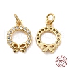 925 Sterling Silver Micro Pave Cubic Zirconia Charms STER-I010-42G-3