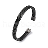 316 Surgical Stainless Steel Cuff Bangles for Men BJEW-P319-05A-B-2