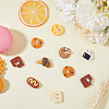 SUNNYCLUE 64Pcs 8 Styles Play Food Theme Opaque Resin Decoden Cabochons RESI-SC0005-87-4