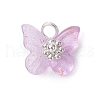 Electroplate Glass Beads Charms PALLOY-JF03107-02-3