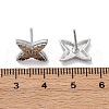 Brass Stud Earrings EJEW-D288-04P-3