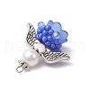 Glass Seed Beaded Angel Pendants PALLOY-MZ00714-5