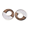 Epoxy Resin & Walnut Wood Pendants RESI-T057-09A-2