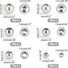Unicraftale 330Pcs 6 Style 202 Stainless Steel Beads STAS-UN0027-07-4