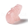 Natural Rose Quartz Rhinoceros Healing  Figurines DJEW-Z005-04-3