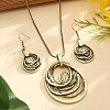 Hollow Zinc Alloy Dangle Earrings & Necklaces Sets FS-WG82BBD-02-1
