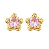 S925 Sterling Silver Cubic Zirconia Stud Earrings EJEW-V019-02G-4