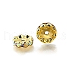 Brass Grade A Rhinestone Spacer Beads RSB160NF-02G-3
