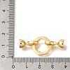Brass Shell Fold Over Clasps KK-K389-017G-3