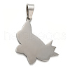 Non-Tarnish 304 Stainless Steel Pendants STAS-C079-14P-1