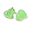Glitter Plated Resin Cabochons RESI-H163-11F-2