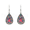 Teardrop Zinc Alloy Enamel Dangle Earrings WGB4181-02-2