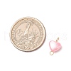Imitation Pearl Acrylic Heart Connector Charms PALLOY-JF03916-01-2