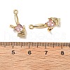 Brass Micro Pave Cubic Zirconia Pendants KK-A259-32G-3