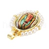 Rack Plating Brass Enamel Pendants X-KK-C056-07G-03-2