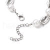Ocean Series Alloy Conch Link Bracelets BJEW-JB11840-04-4