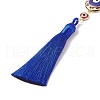 CCB Plastic Teardrop Pendant Decorations HJEW-JM00720-01-5
