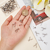 Beebeecraft 60Pcs 3 Style Stainless Steel Ice Pick Pinch Bails FIND-BBC0001-07-3