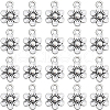 SUNNYCLUE 100Pcs Tibetan Style Alloy Charms FIND-SC0010-75B-1