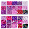 DICOSMETIC 225G 15 Style Glass Seed Round & Bugle Beads SEED-DC0001-04-9