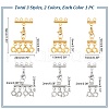 6Pcs 6 Styles Multi-Strand 304 Stainless Steel Lobster Claw Clasps FIND-AB00012-2
