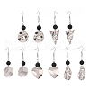Natural Lava Rock Dangle Earrings for Women EJEW-JE05146-1