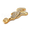 304 Stainless Steel Rhinestone Pendants STAS-V008-35G-3