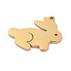 5Pcs 201 Stainless Steel Pendants STAS-B064-08G-2