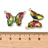 Brass Pave Faceted Glass Connector Charms FIND-Z020-03E-3