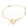 Unisex PVD Vacuum Plating 304 Stainless Steel Paperclip Chain Bracelets BJEW-H541-04A-G-1