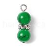 Mixed Color Glass Round Beaded Pendant PALLOY-JF02271-01-2