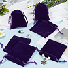 Beebeecraft Velvet Jewelry Drawstring Gift Bags ABAG-BBC0001-10B-04-4