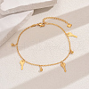 Fashionable Vintage Beach Style Brass Fringed Adjustable Anklets for Women RU9531-3-1