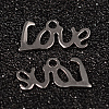 Tarnish Resistant Word Love 304 Stainless Steel Charms STAS-M249-16-1
