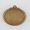 Vintage Alloy Brooch Cabochon Bezel Settings X-PALLOY-N0085-08AB-NF-1