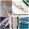   6Pcs 3 Colors Brass Micro Pave Clear Cubic Zirconia Fold Over Clasps KK-PH0006-64-6