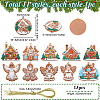 SUNNYCLUE 1Set Christmas Plastic Pendants DIY-SC0026-46B-2