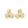 Cherry Brass Stud Earrings EJEW-F895-18G-4