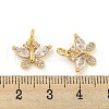 Brass Micro Pave Clear Cubic Zirconia Pendants KK-G490-27G-3