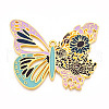 Rack Plating Alloy Enamel Big Pendants ENAM-N056-397C-G-1