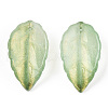 Baking Painted Transparent Glass Petal Beads DGLA-N004-08-2