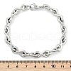 304 Stainless Steel Infinity Link Chain Bracelets for Women Men BJEW-F488-53D-P-5