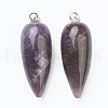 Natural Amethyst Pointed Pendants G-F705-01A-P-2