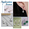 Unicraftale 4Pcs Sterling Silver Huggie Hoop Earring Findings STER-UN0001-76-6
