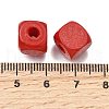 Spray Painted Wooden Beads WOOD-P021-01C-24-3