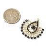 Bohemia Style Glass Seed Beaded Teardrop Pendants PALLOY-MZ00557-2