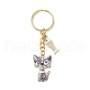 Alloy Enamel Cat Keychain KEYC-JKC01182-04-1