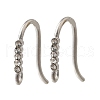 304 Stainless Steel Rhinestone Earring Hooks STAS-D310-01P-02-1