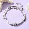 Brass Tube Beads Bracelets for Women BJEW-JB11589-02-1